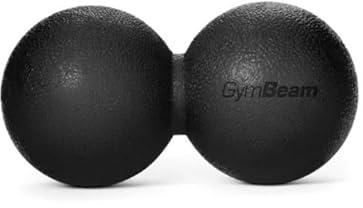 GymBeam DuoRoll, Palla Doppia Rigida per Massaggio, Palline per Massaggio del Collo e Colonna Vertebrale, Allevia le Tensioni Muscolari e i Crampi (Black)