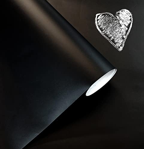 GOYAPRINT Tableau noir mat autocollant effaçable pour mur, meubles en verre (60 x 300 cm)