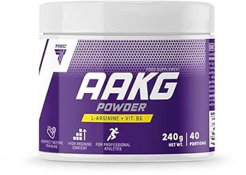 Trec Nutrition L-Arginine Alpha-Ketoglutarate (AAKG)+ Vitamin B6 240g Powder Supplement | Energy Muscle Pump PRE Workout | Orange