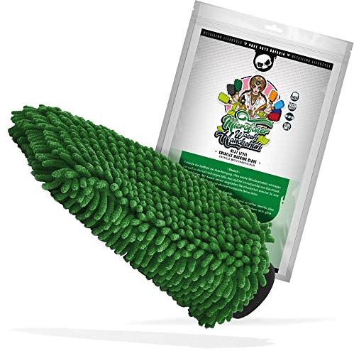 Nuke Guys XL Chenille Waschhandschuh - Auto Wasch Handschuh aus Ultra sanften Mikrofasern - Microfiber Wash Mitt - Für eine fusselfreie und kratzerfreie Autowäsche - Dunkelgrün