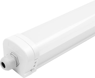 Ledvion - 1 pieza, pantalla estanca, 150cm, IP65, 48W, 130 lm/W, Blanco frío, 6500K, Impermeable, lámpara de techo para garaje, de bodega, tubo led, almacén