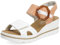 Rieker Damen Klassische Sandalen 67476, Frauen Sandalen,Sommerschuhe,Freizeitschuhe,offene Schuhe,Strandschuhe,Weiss Kombi (38),42 EU / 8 UK