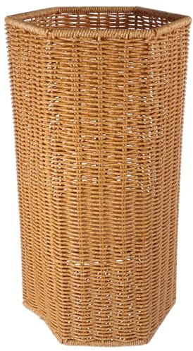 HOLIDYOYO Portaombrelli in Rattan Artificiale 15.55X7.87X7.48In Supporto Ombrello Per Ingresso Casa Ufficio Contenitore Versatile Per Ombrelli Lunghi Pieghevoli E Tappetini Yoga