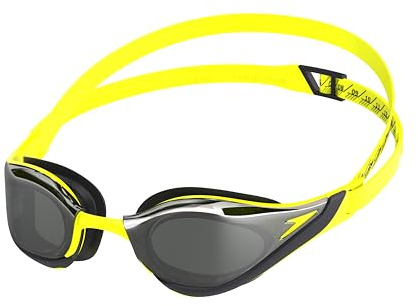 Speedo Unisex Speedo Unisex Fastskin Pure Focus verspiegelte Schwimmbrille Hyper Yellow/Cobalt/Emerald One Size