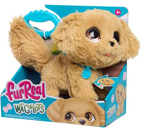 Just Play Golden Retriever Marcheur interactif de FurReal mesurant 20,3 cm de Haut, Animal en Peluche interactif, 4 Accessoires, Jouets Doux, Jouets pour Enfants de 4 Ans et Plus