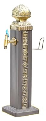 Genérico Columna de Agua para jardín Exterior de 63 cm - Fuente de aleación de Aluminio Resistente a la congelación con Grifo con Cerradura para un Sistema de riego Elegante y un Elemento Decorativo
