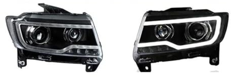 ONETREND Faro Principale Per JEEP Per Compass 2012-2016 Fari Anteriori A LED Per Auto Plug And Play Con DRL Lente Proiettore H/L Paraurti Anteriore A LED Fari Anteriori(For Co*mpass)