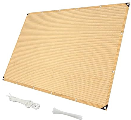 MAODUZI Vele Ombreggianti 250x250cm, Telo Parasole per Esterni Ombra/Protezione UV telo Frang-ivista Varie Dimensioni per Giardino, Balcone, Piscina - Beige