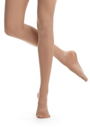 Danskin Women's Compression Footed Tight, Light Toast, B