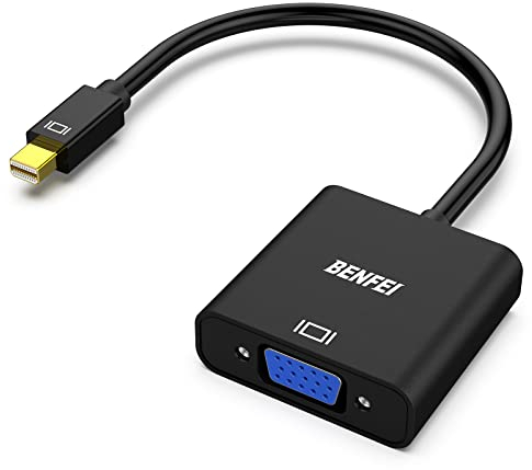BENFEI Adaptador de Mini DisplayPort a VGA, Mini DP Display Port a VGA (Compatible con Thunderbolt) Macho a Hembra para PC ThinkPad SurfacePro