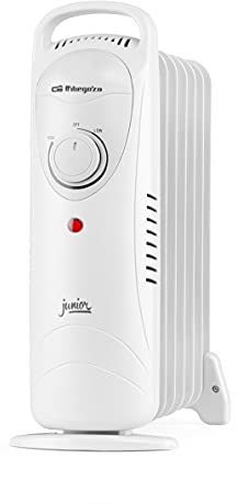 Orbegozo RO 1020 - Radiador de aceite Junior, Protección Sobrecalentamiento, Silencioso, Asa de transporte, 1000 W