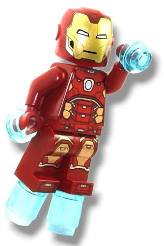 LEGO Superheroes: Iron Man Silver Hexagon on Chest and Power Blasts for Hands and Feet