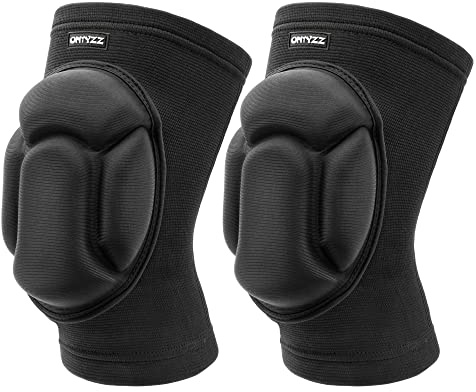 Protección para la Rodilla Anti-colisión Engrosamiento Rodilleras Transpirables Alta Elasticidad Espesa Esponja Rodillera (1 par) al Voleibol Portero Fútbol Arrodillado Baile Hip Hop Negro+Espesar/L