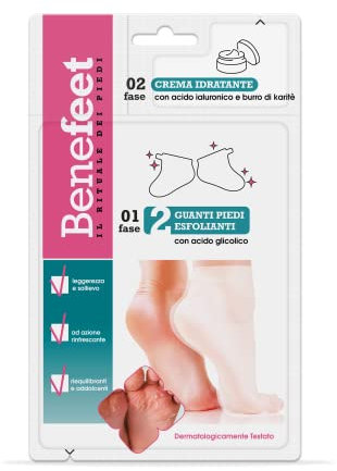 Benefeet Guanti Maschera Piedi Esfolianti con Crema Idratante