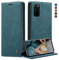 CaseMe Handyhülle für Samsung Galaxy S20 Hülle Premium Lederhülle Klappbar Flip Case Tasche Magnet Kartenfach Standfunktion Schutzhülle für Samsung Galaxy S20 6,2'' - Blaugrün
