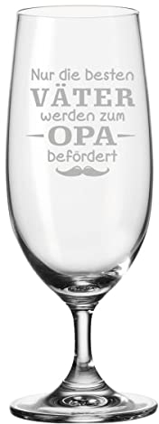 Leonardo Vaso de cerveza con grabado – Solo los mejores padres se transportan al abuelo – Tulipán de cerveza como regalo divertido – Idea de regalo para hombres para cumpleaños – Regalos para papá