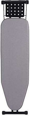 Jakeefud Deluxe Ironing Board with Heat Resistant Cover and Thicken Felt Pad, Heavy Sturdy Legs,Full Size Hanger Iron Board,Foldable (L-Grey)