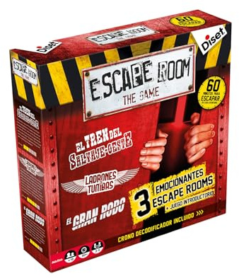 Escape Room Diset The Game för vuxna, kooperativt brädspel, 4 äventyr på 60 minuter, från 3 till 5 spelare, från 16 år