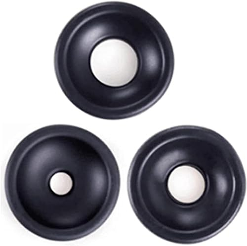 Sobeta 3 Stück Penispumpe Universal Sleeve Smoke Cover - Ersatzmanschette für Penispumpen, Silikonkautschuk, Ersatz Vakuumpumpe, Masturbator, Erektion Zubehör - Werkzeug für Männer (Schwarz-S+M+L)