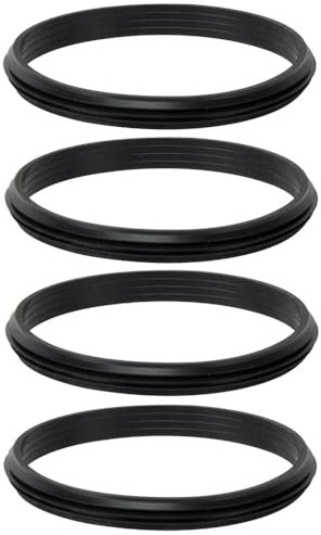 Tubo per Stufa a Pellet in Acciaio rivestito con smalto porcellanato Nero per Canna Fumaria (Kit 4 Guarnizioni, Diametro 8 Ø cm)