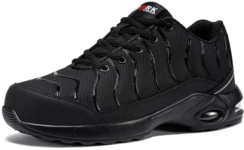LARNMERN Chaussure Chaussures de Sécurité Hommes Chaussures Securite Securité Homme Légère Chaussure Travail Confortable Basket de Securite Sécurite Taille 41.5EU Noir