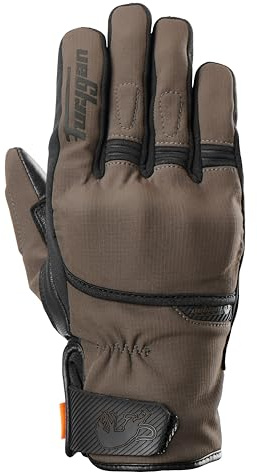 Furygan Jet All Seasons D3O EVO - Motorradhandschuhe für Herren - 100% Lederhandfläche - Touchscreen-Kompatibilität - Komfort - Atmungsaktiv & Leicht, Braun