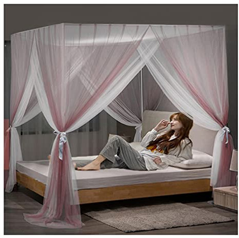 Zanzariera principessa per letto, facile da installare, decorazione per camera da letto, 120 x 200 cm, ideale per letti singoli e matrimoniali, protezione estiva contro gli insetti.