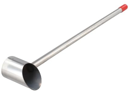 Cuchara para máquina de algodón de azúcar, cuchara de azúcar de malvavisco de acero inoxidable para hacer dulces fácilmente, mango ergonómico, cuchara reutilizable para alimentos (grande) (grande)