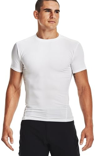 Under Armour Men's Standard HeatGear Tactical Compression Short-Sleeve T-Shirt, White (100)/Clear, X-Small