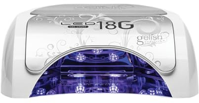 Gelish 18G Classic LED Light - Professional Nail Curing Lamp for Home or Salon Use, Fast-Drying 36W, Corded, SafeLight™ Technology, Ergonomic Design, Pedicure-Friendly.