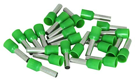 Kopp 354413093, Capicorda con colletto in plastica, 25 pezzi, 6 mm, colore: Verde