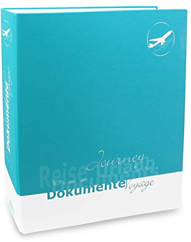 SAFE 4001 Dokumenten Ordner Familie Reise DIN A4 Ringbinder - Für alle Unterlagen Berichte Rechnungen Bilder Postkarten vom Städtetripp, Erlebnispark, Konzerte, Events, oder Urlaub