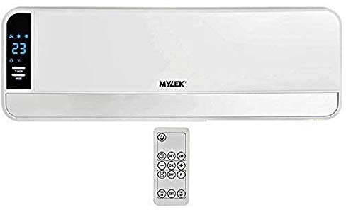 MYLEK Overdoor Heater 2kW Electric Downflow Over Door Air Curtain And Fan with Thermostat, LED Display, Timer & Remote Control - Lot20 Compliant