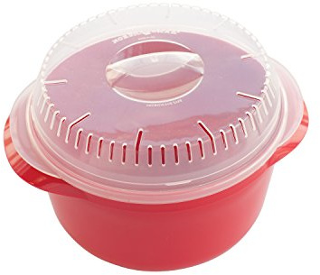 Nordic Ware Microwave Multi-Boiler, 5.5 Cup, Red