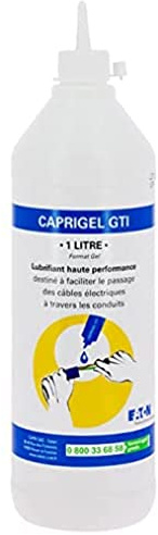 Caprigel GTI - CAP599200 - Lubrifiant haute performance destiné à faciliter le passage des câbles éléctrique - 1 L