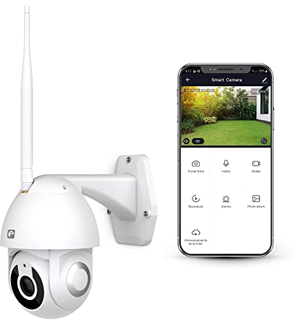 Garza - Smart Smart Wifi 360-Grad-Überwachungskamera für den Außenbereich, 1080P HD, IP65 wasserdicht, Nachtsicht, Bewegungserkennung, 2,4 GHz WLAN, 1 Einheit (1 Stück)