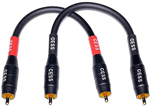 CESS-075-6i Heavy Duty Waterproof RCA Cable, Phono Male to Male (6 in)