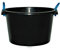 45L Black Heavy Duty Plasterer Mixing Cement Muck Water Tub or Bucket High Grade Plastic Storage Bucket with Blue Rope Handles Home and Garden Essentials For Everyday Use