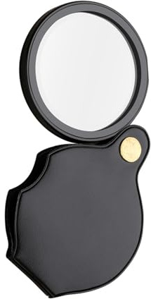 Bangbobi 1 Unidad Mini Lupa pequeña, Lupa de Bolsillo Plegable, Lupa de Lectura con Aumento de 10x, lupas portátiles con, pequeña Lupa de ABS+PU y Cristal, para Libros, periódicos, mapas