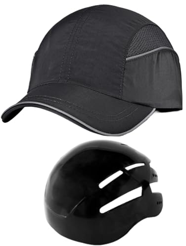Gacqpli Baseballkeps | Justerbar cykelhjälm, andningsbar sportmössa med avtagbart huvudskal för kvinnor och män, träning, resor, golf och tennis, svart, Siehe Beschreibung