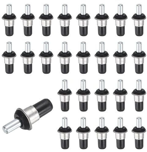 QUARKZMAN 60Pcs Perno Di Riparazione Per Persiane 0.98x0.43 Perno Di Sostituzione In Metallo A Molla Fermagli Per Persiane Per Finestre Mobili Armadietto Lama Mobile Con Guscio Nero