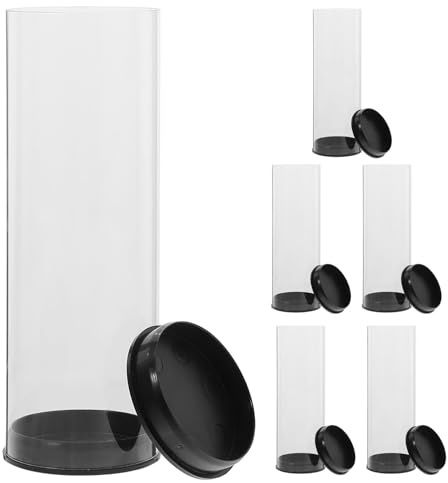 KOMBIUDA 6 Pièces Boîtes Transparentes pour Balles de Golf Tubes Ronds Plastique Clair Petit Organisateur Portable pour Collection et Stockage