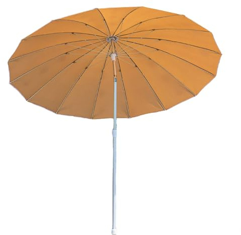 Genérico Sombrilla De Mesa De Exterior 2,0 m | Sombrillas De Jardín con Manivela Y Función Inclinable | Parasol para Festivales | Anti-UV | para Mercado, Piscina, Jardín(Khaki)