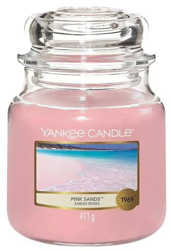Yankee Candle Scented Candle | Pink Sands Medium Jar Candle| Long Burning Candles: up to 75 Hours | Gifts for Women