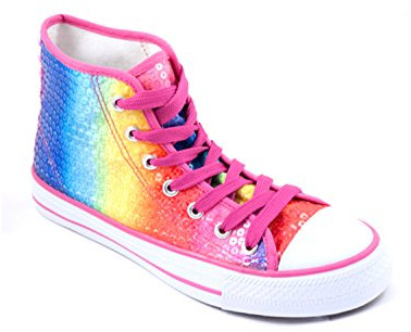 Unbekannt Pailletten Schuhe Glitzer 36-42 Damen & Herren 9 Farben (38, Regenbogen/Bunt)