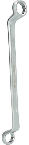 BRILLIANT TOOLS BT012906 Llave de estrella doble, acodada, 18 x 19 mm [Powered by KS TOOLS]