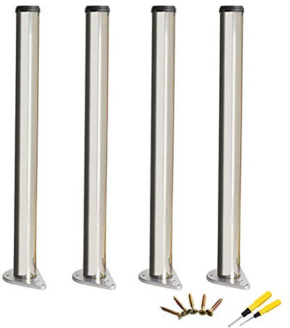 Tischbeine Edelstahl Tischbeine Möbelfüße - höhenverstellbar/vierteilig, hoch 60cm / 80cm / 100cm, kann 500KG tragen, Heimbalkon gegen die Wand Tischbeine Bar Stützfüße