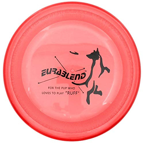 Wham-O Eurablend Fastback Frisbee High Durability K9 Dog Flying Disc (Red)