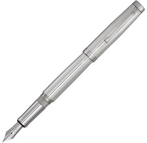 Waldmann Füllhalter Manager, Linien-Design Sterling Silber, Feder:fein (F)