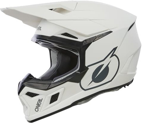 O'NEAL | Casco da motocross | MX Enduro | Calotta in ABS, standard di sicurezza ECE 22.06, aperture di ventilazione per un raffreddamento ottimale | Casco 3SRS SOLID V.24 | Adulto | Bianco | Taglia XS